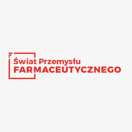 Logo Świat Przemysłu Farmaceutycznego – konferansjer Mariusz Rusin, uroczysta gala wieczorowa branży farmaceutycznej