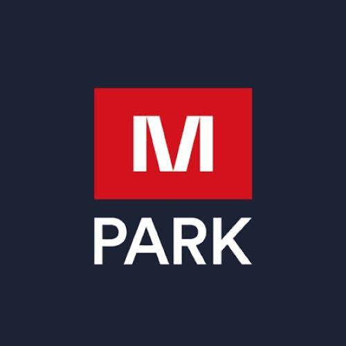 Logo M Park – konferansjer i animator eventowy Mariusz Rusin, uroczyste otwarcie parku handlowego